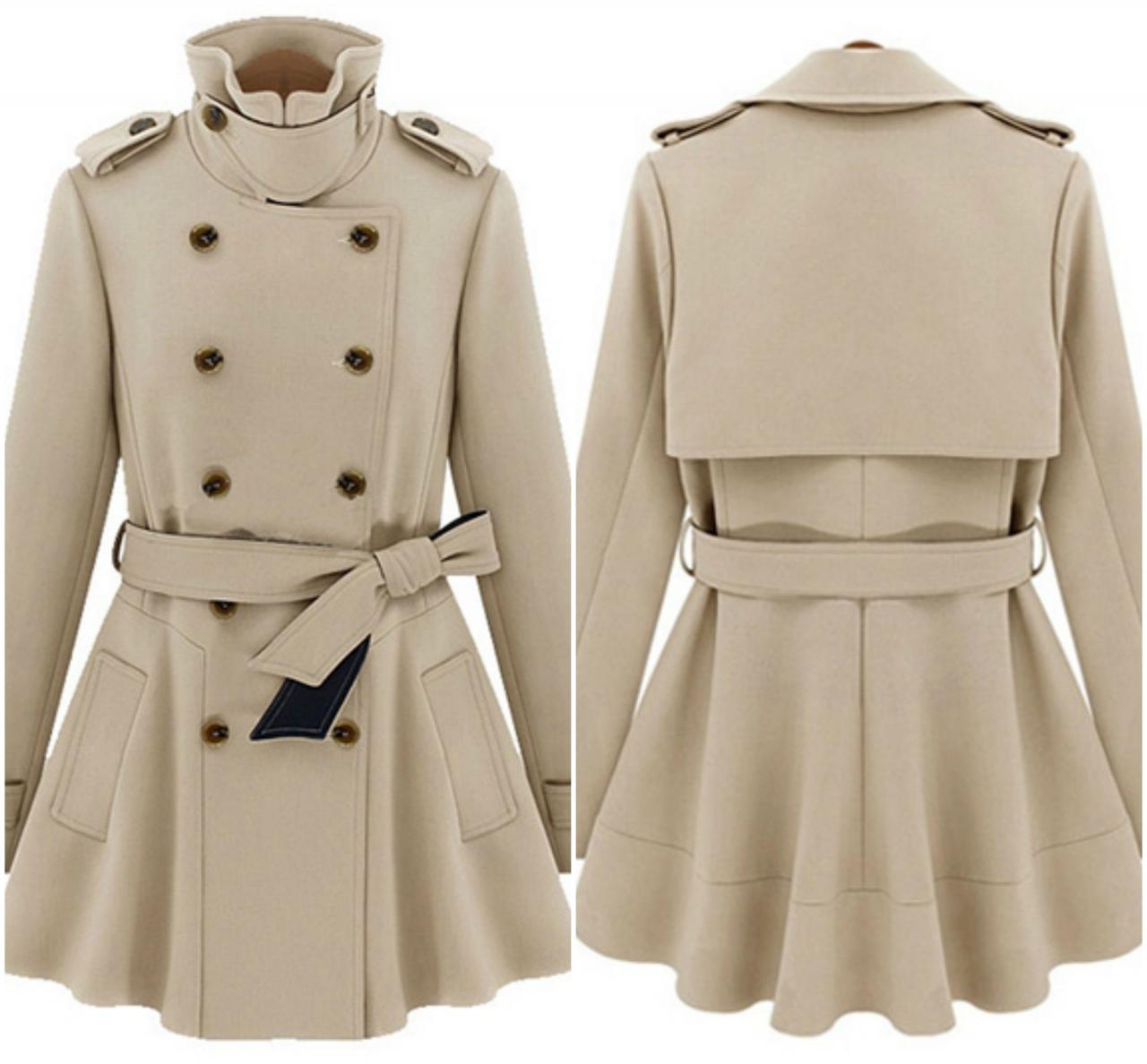 Stylish Double Breasted Turn Down Collar Trench Coat 2qdhvpfznrrxupddlbgo0 D51y5bh0jso